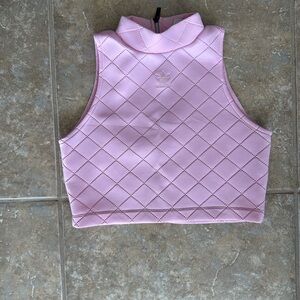 Adidas Pink Quilted Crop Top